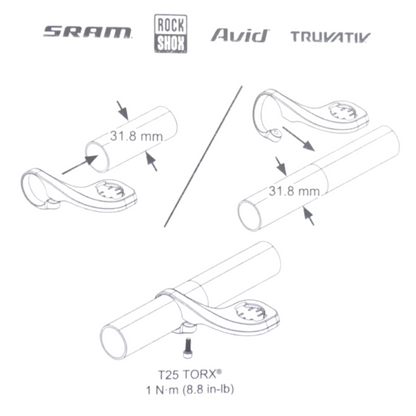 Soporte frontal extendido SRAM para bicicleta